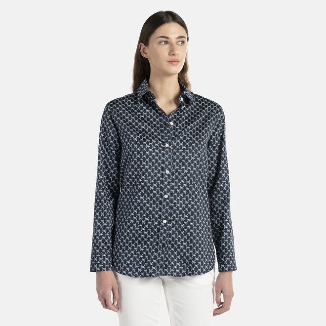 (image for) Camicia in cotone con stampa h & b negozio harmont blaine