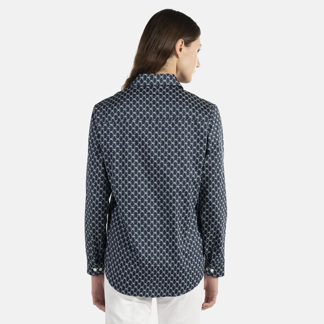 Camicia in cotone con stampa h & b negozio harmont blaine
