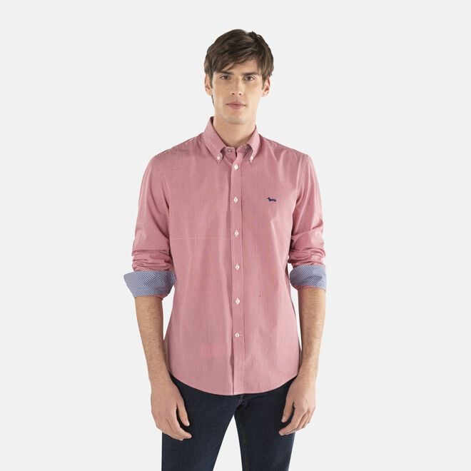 (image for) In Offerta Check shirt with contrasting inserts
