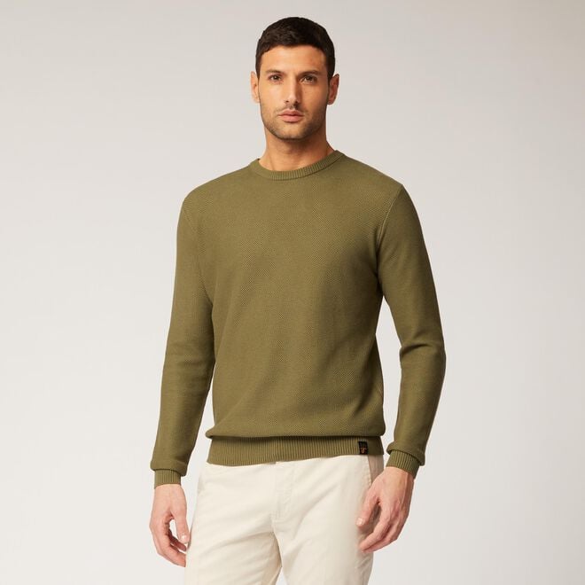 (image for) Shop Pullover girocollo in cotone punto maglia