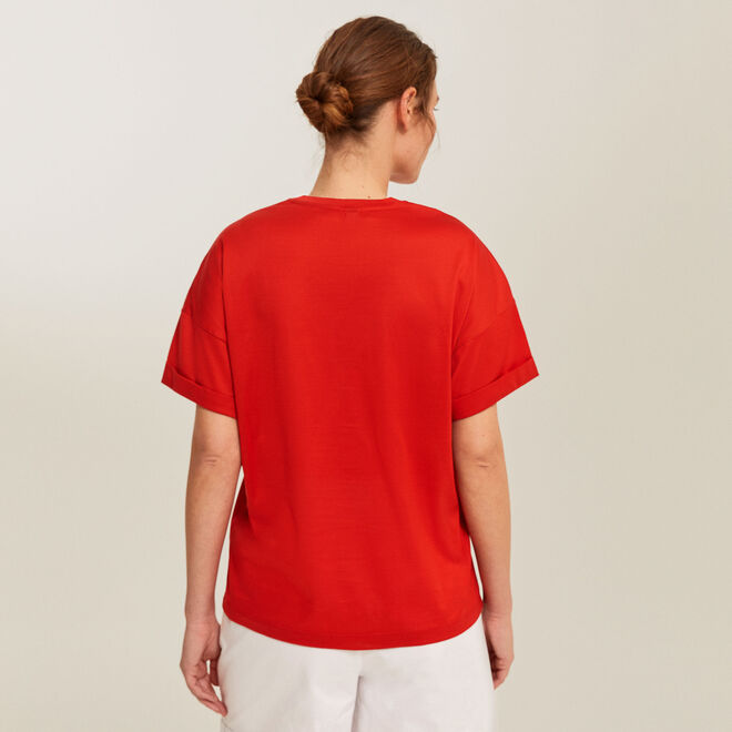 T-shirt in cotone con stampa logo Saldi Fino al 50%