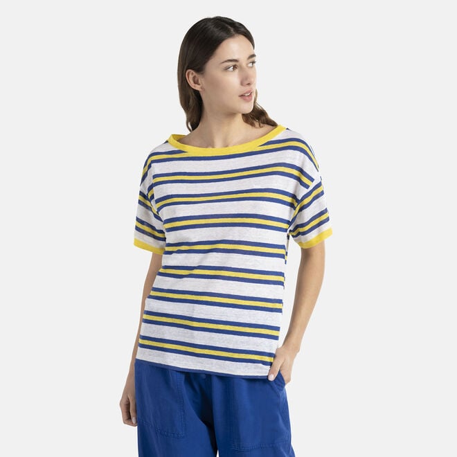 (image for) T-shirt oversize a righe orizzontali negozio harmont blaine