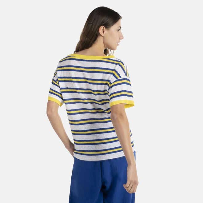 T-shirt oversize a righe orizzontali negozio harmont blaine