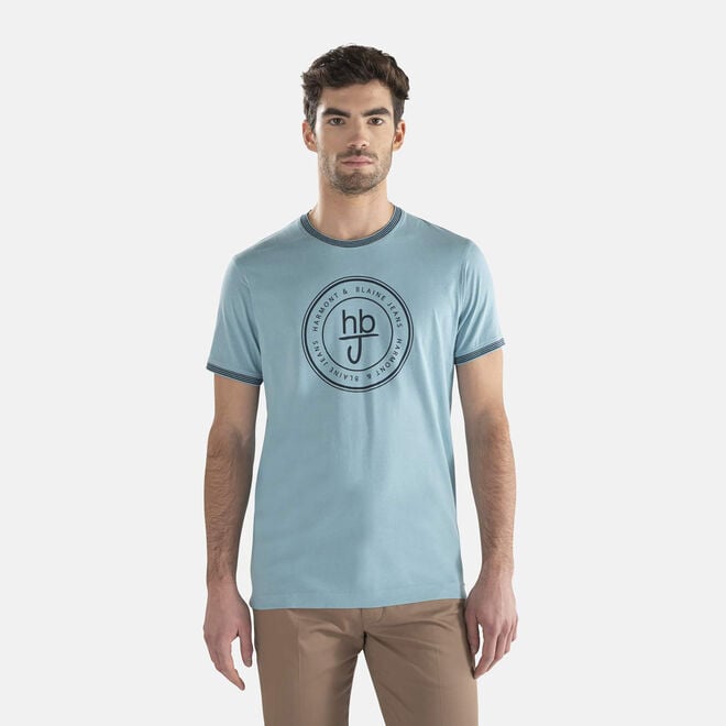 (image for) 85% Codice Sconto T-shirt in cotone con macro logo harmont e blaine