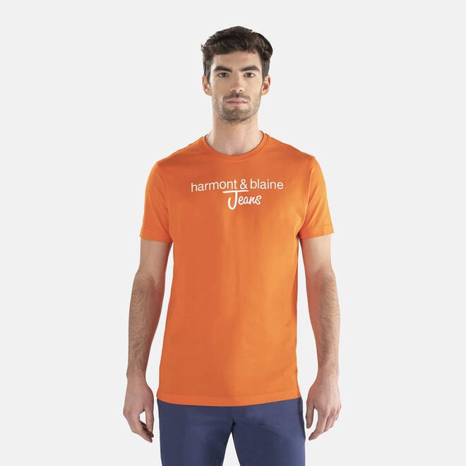 (image for) T-shirt in cotone con scritta a contrasto Prezzi Outlet