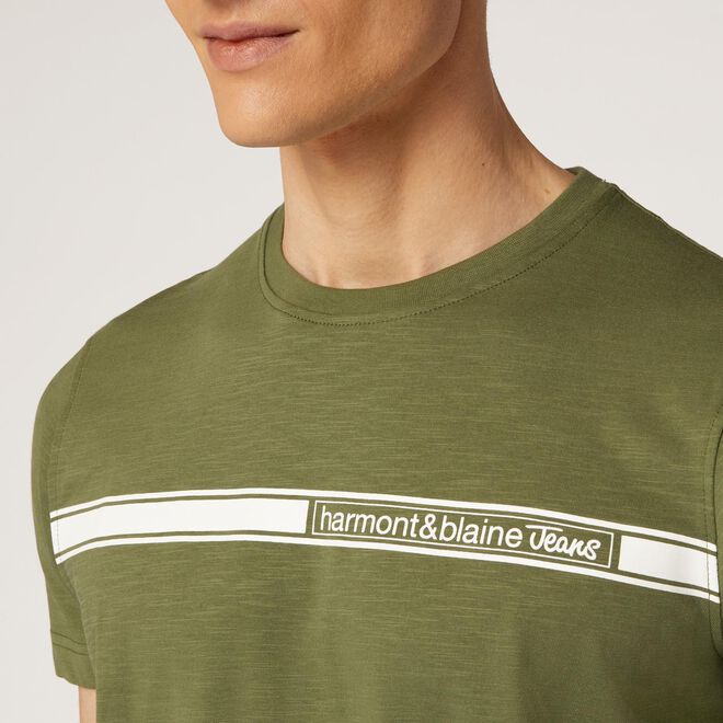 Acquista T-shirt in cotone con logo Scontate