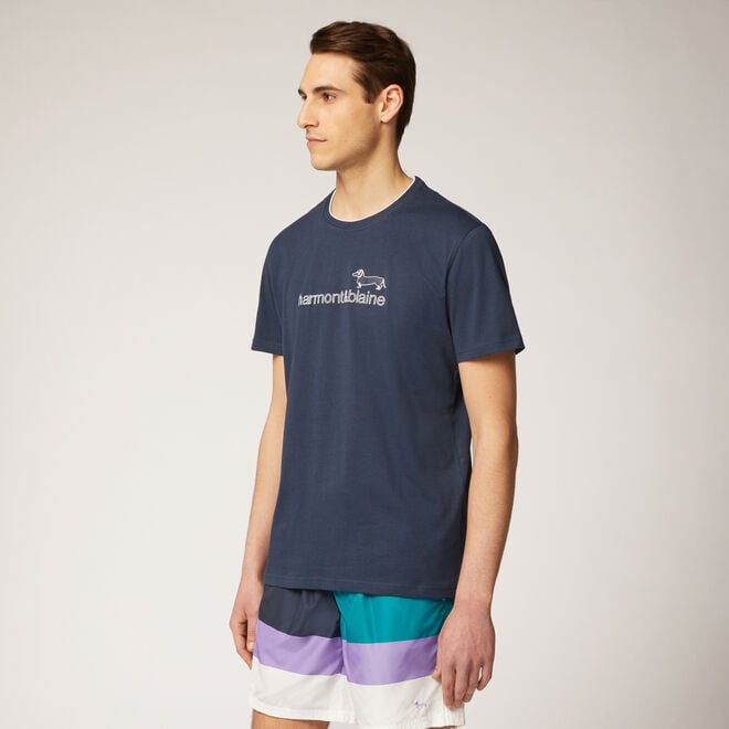 (image for) outlet harmont & blaine T-shirt in cotone con logo Scontate