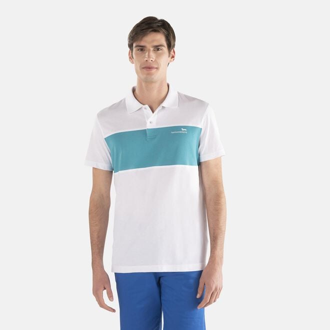 (image for) negozi harmont & blaine Polo shirt with contrasting band on the chest Negozio Ufficiale