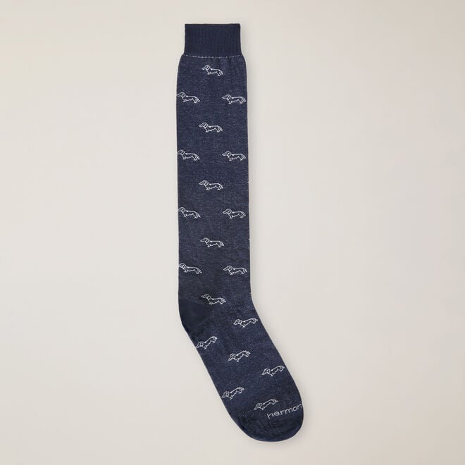 (image for) harmont & blaine saldi Long socks with dachshunds all over In Offerta