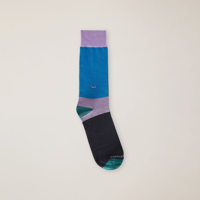 (image for) Prezzi Bassi Colour-block socks with logo